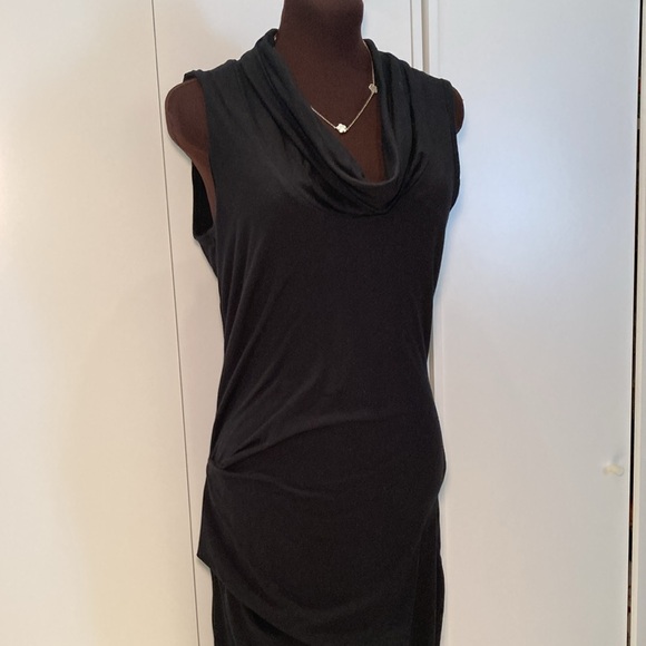 James Perse cowl sleeveless cinched maxi dress 4 black - Picture 3 of 16